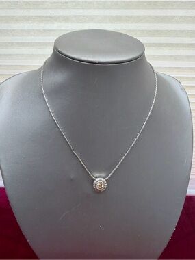 Brighton Fortino Reversible Pendant Necklace Gold Yellow and Clear Crystals